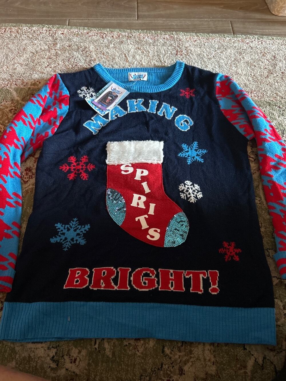 Ugly Christmas Sweater - Making Spirits Bright - Size Small